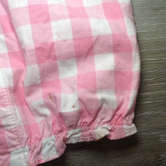 Janie And Jack Taffy Pink Gingham Jumpsuit Girls Size 18-24 Months - Picture 7 of 12
